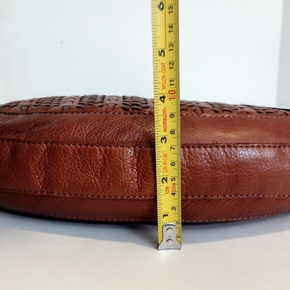 NWT Ashwood woven leather hobo shoulder bag, Cognac brown - Picture 12 of 14